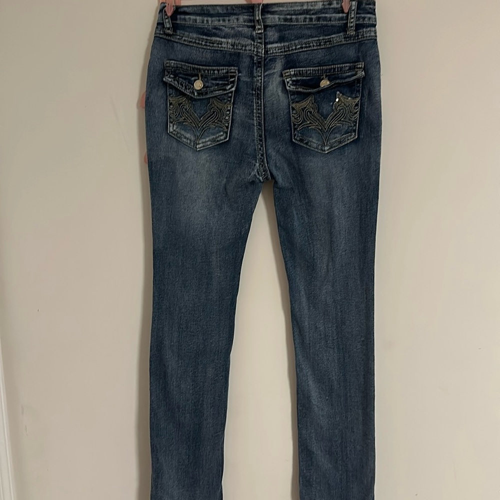 Vintage Denim Jeans With Designed Pockets